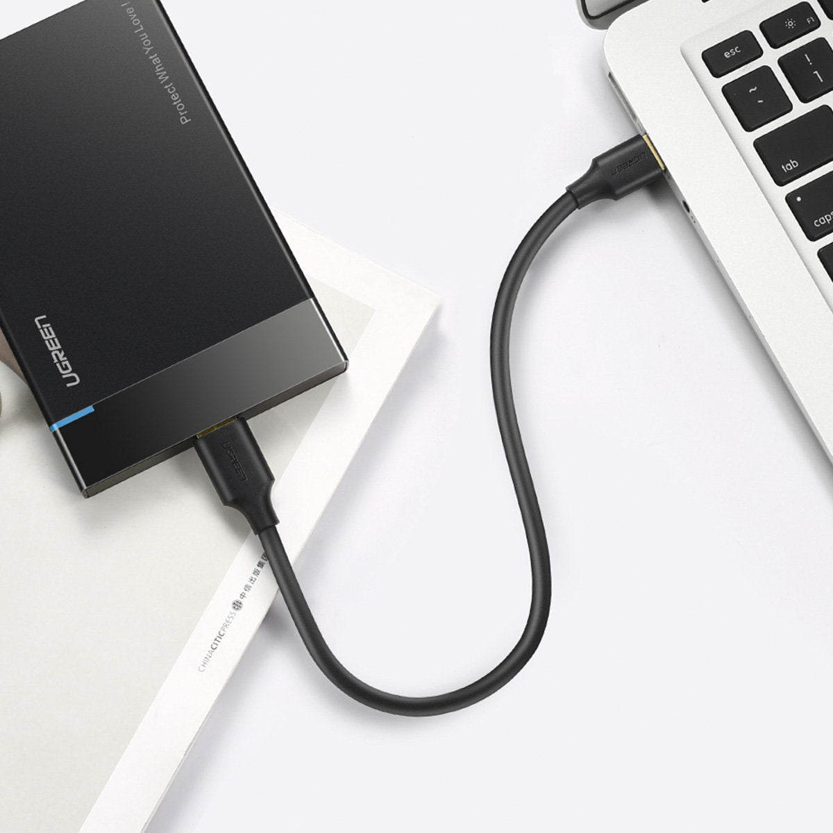 Cable drive cable USB-A 3.0 - Micro USB-B SuperSpeed 5Gb/s 1m black - Carlat