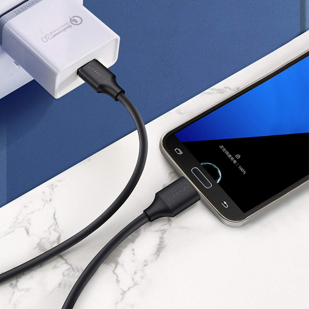 Cable drive cable USB-A 3.0 - Micro USB-B SuperSpeed 5Gb/s 1m black - Carlat