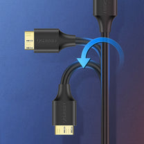 Cable drive cable USB-A 3.0 - Micro USB-B SuperSpeed 5Gb/s 1m black - Carlat