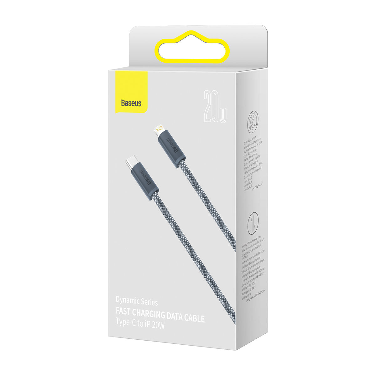 Cable for iPhone USB-C - Lightning Power Delivery 20W 2m - grey - Carlat