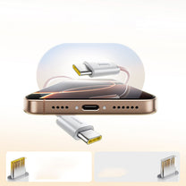 Cable self-laying USB-C Dynamic 4 Pro 100W 1m - pink - Carlat