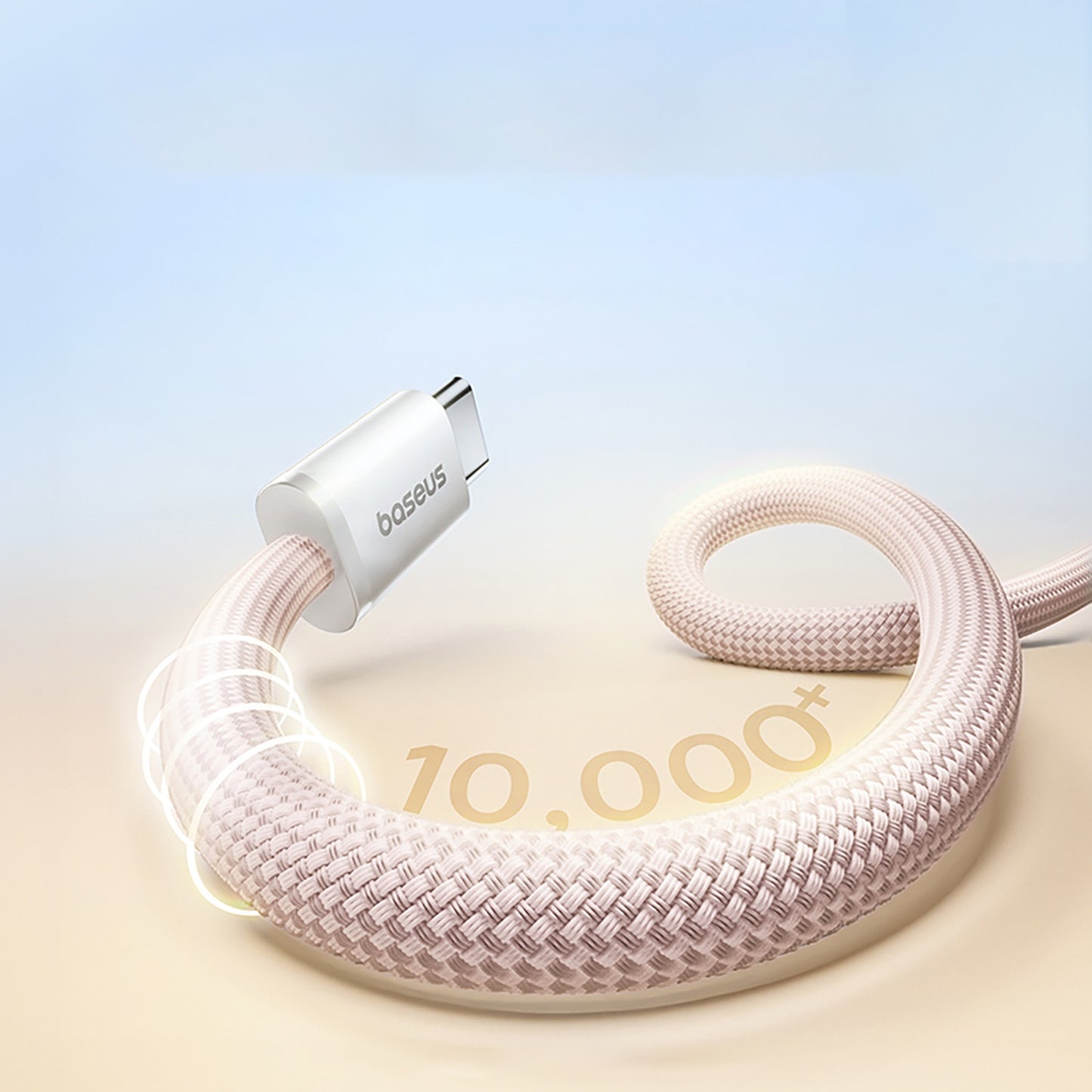 Cable self-laying USB-C Dynamic 4 Pro 100W 1m - pink - Carlat