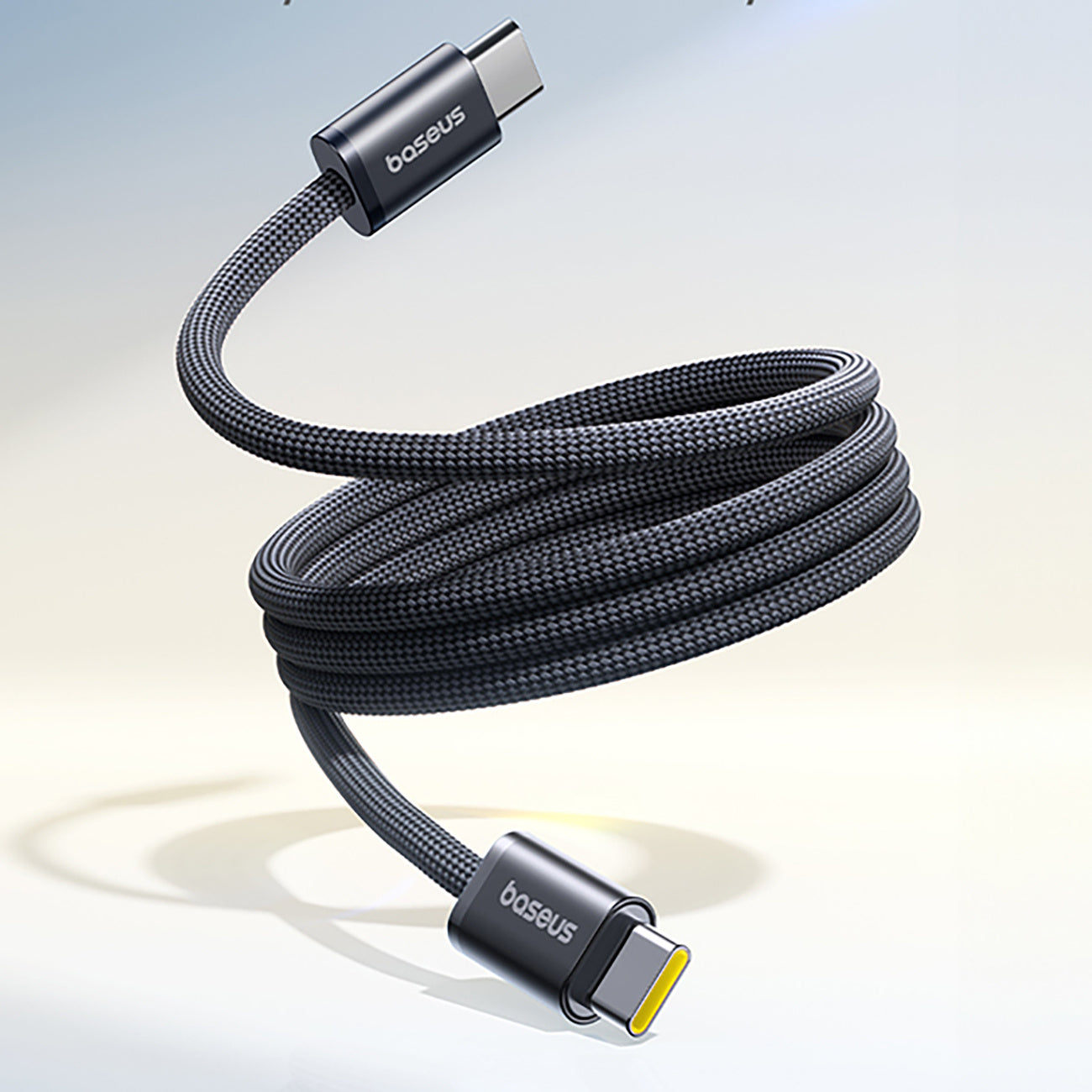 Cable tangle-free USB-C 100W 1m - black - Carlat