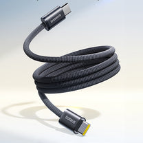 Cable tangle-free USB-C 100W 1m - black - Carlat
