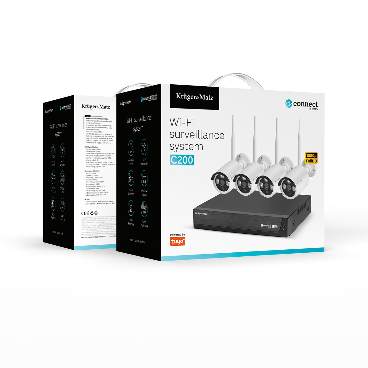 Cameras – Kruger&amp;Matz Connect C200 Tuya WiFi 6 Wi-Fi Monitoring Kit - Carlat