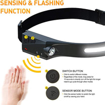Camping & Hiking – LED headlamp with motion sensor IPX4 - Carlat
