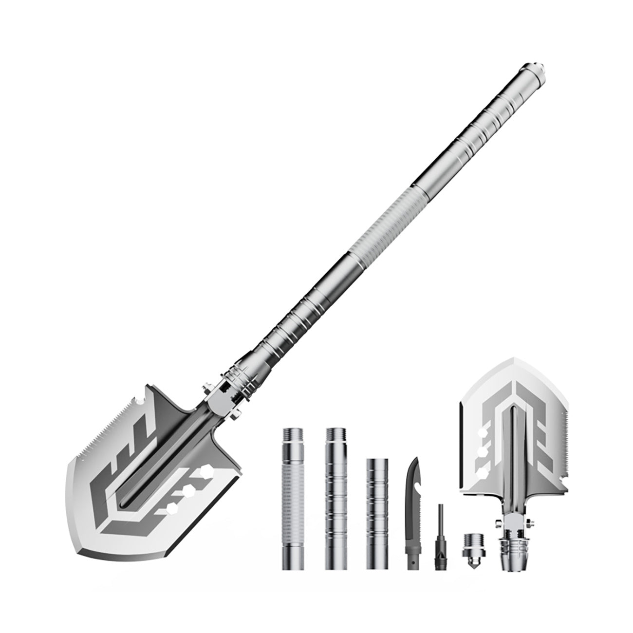 Camping & Hiking – Multifunctional shovel for survival bushcraft, knife, - Carlat