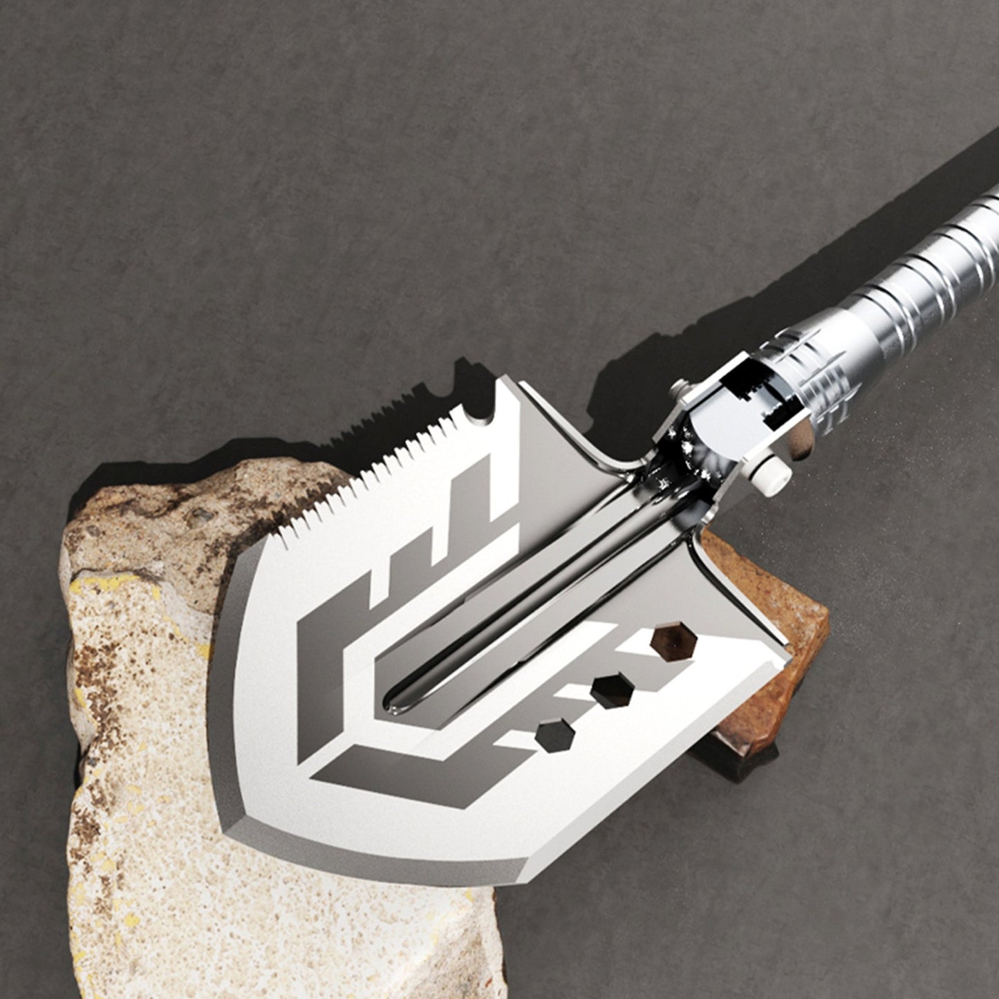 Camping & Hiking – Multifunctional shovel for survival bushcraft, knife, - Carlat