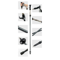 Camping & Hiking – Nordic walking aluminum trekking pole 110 - Carlat