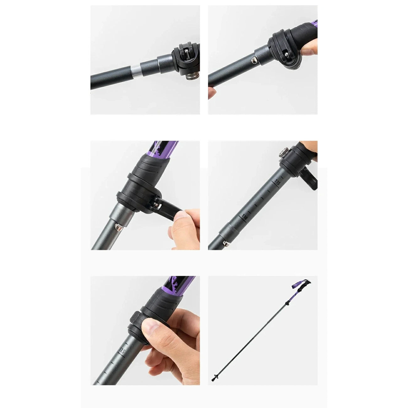 Camping & Hiking – Nordic walking aluminum trekking pole 110 - Carlat