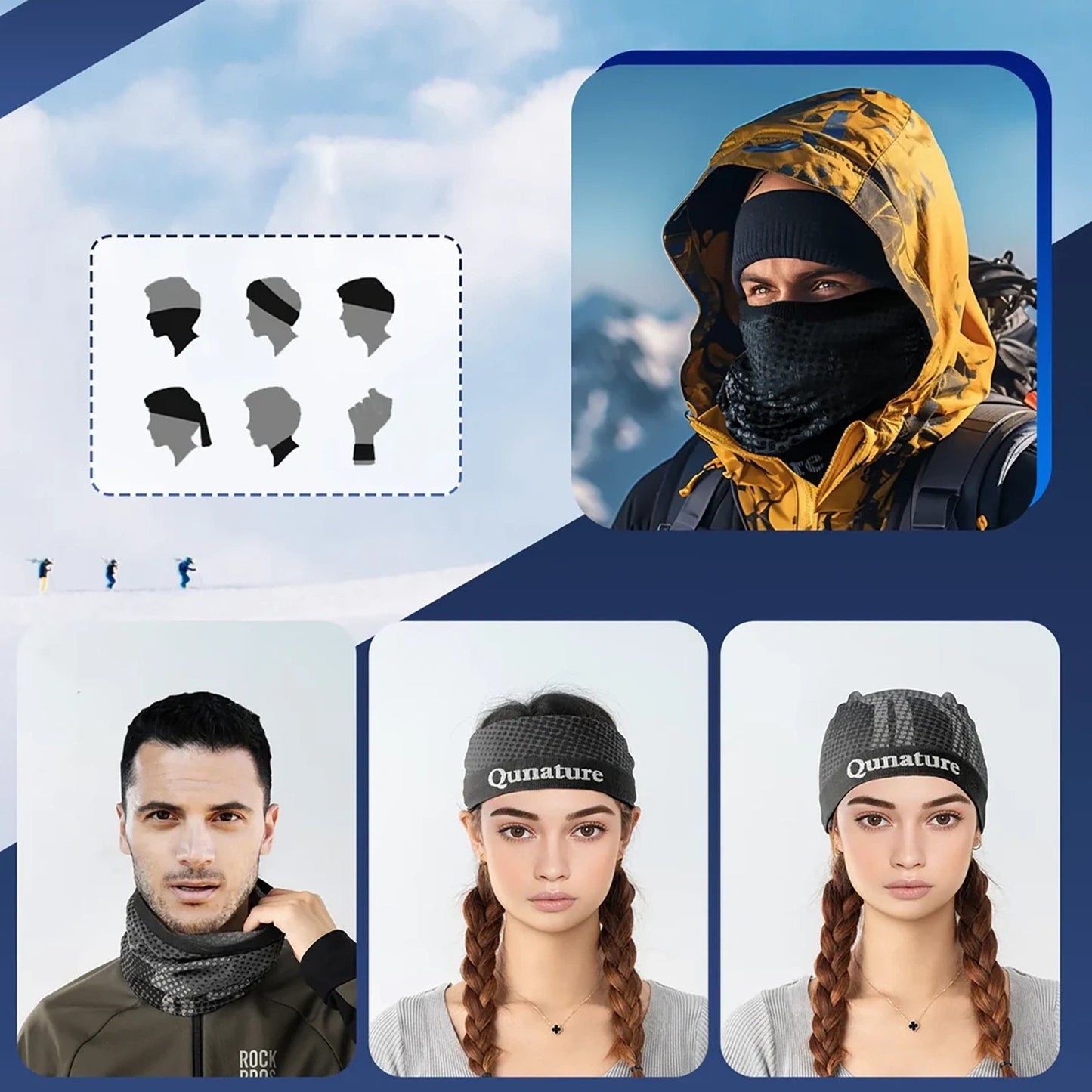 Camping & Hiking – Ski scarf, multifunctional sports bandana, universal - Carlat