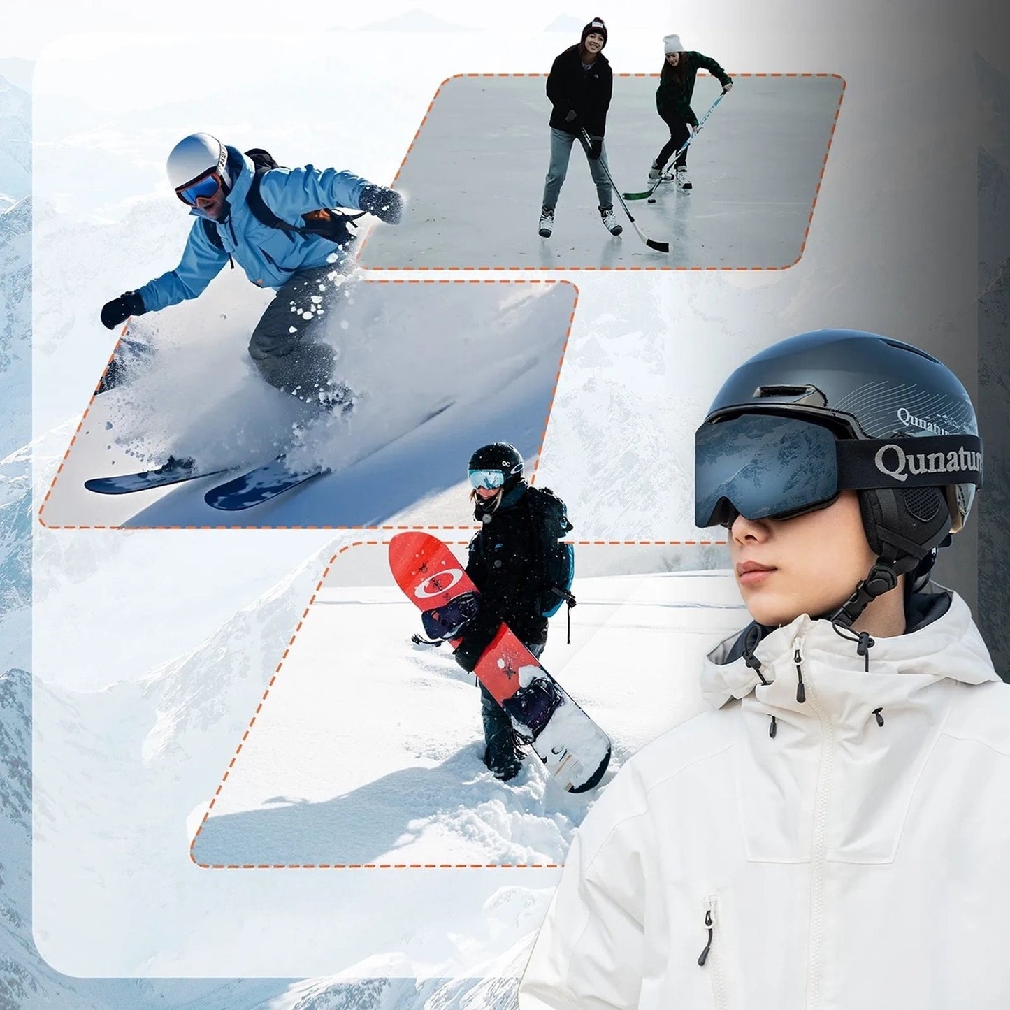 Camping & Hiking – Snowboard ski helmet with ear pads, - Carlat