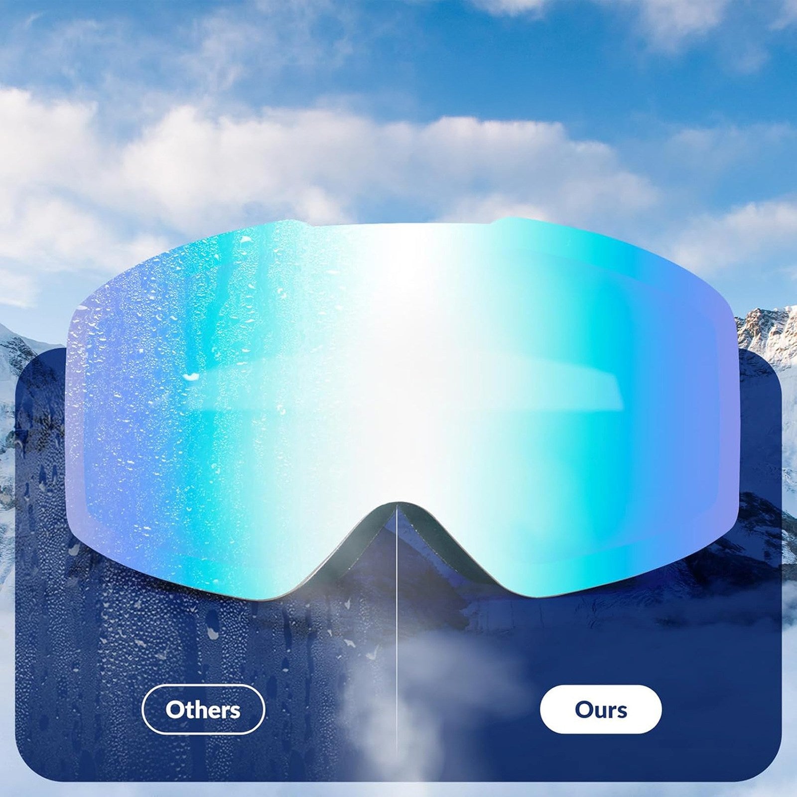 Camping & Hiking – UV400 anti-fog frameless ski goggles - Carlat
