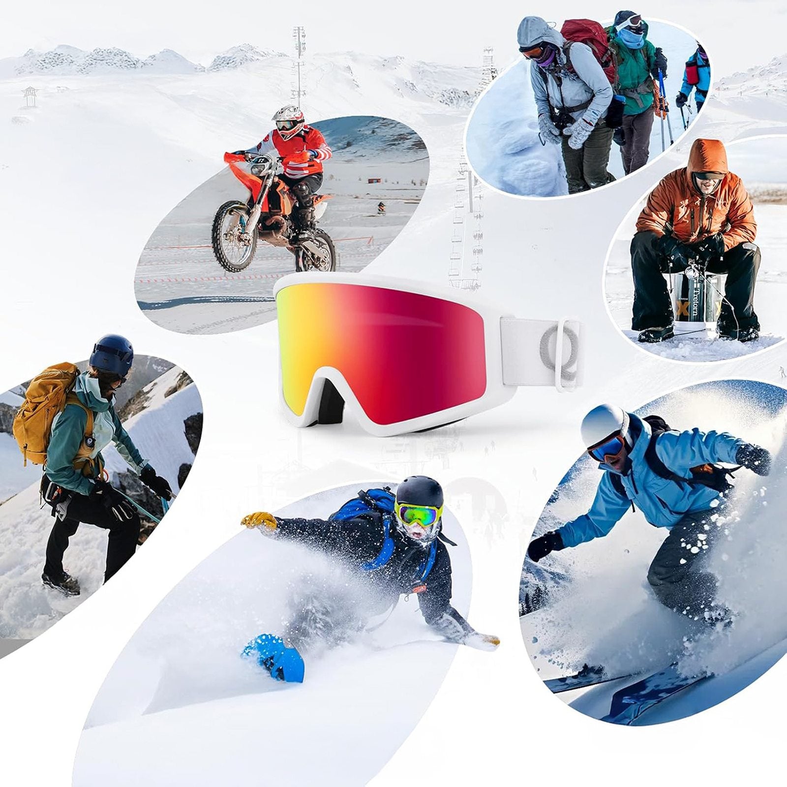 Camping & Hiking – UV400 anti-fog ski goggles for adults - Carlat