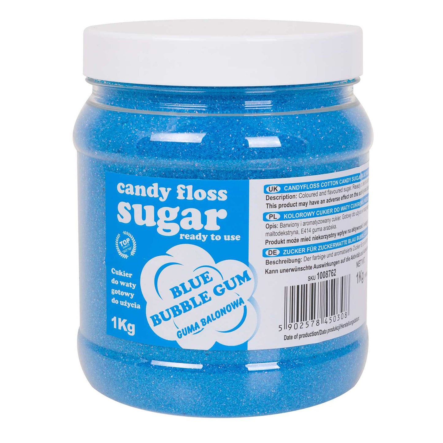 Candy & Chocolate – Colored blue cotton candy sugar with - Carlat
