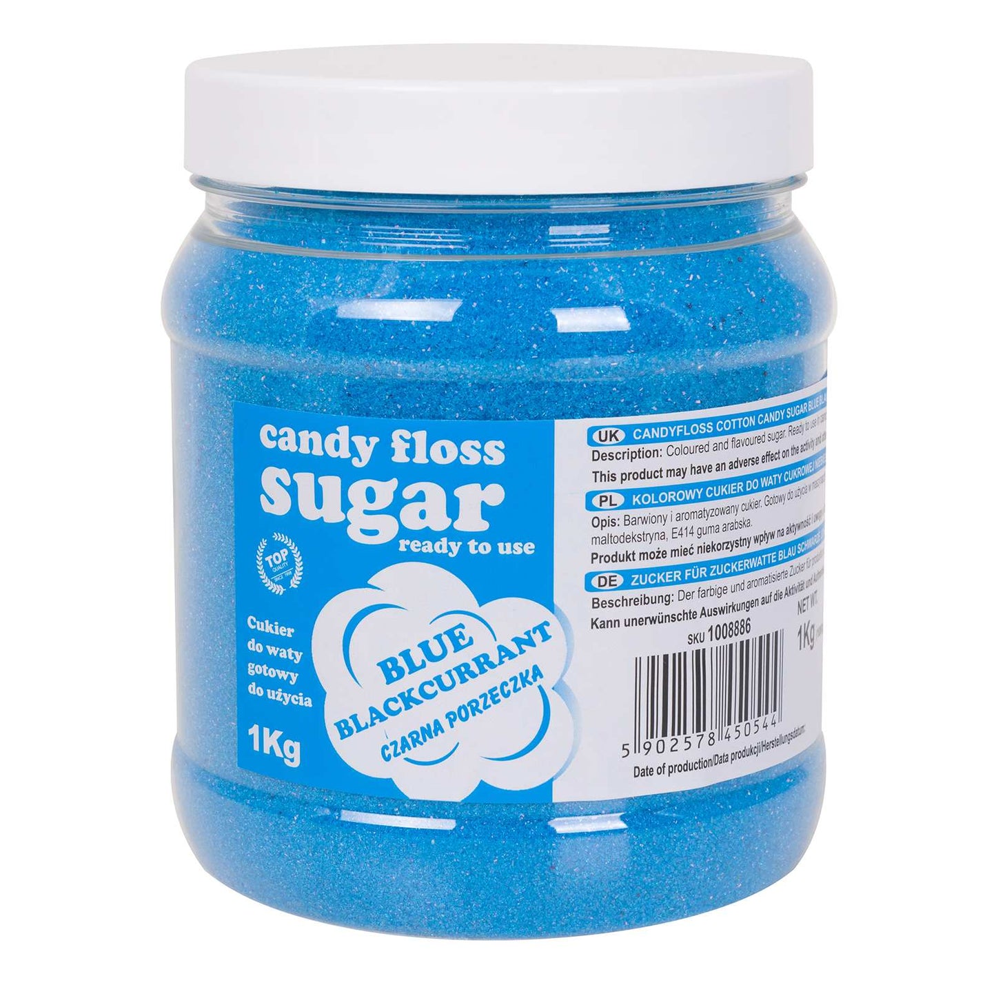 Candy & Chocolate – Colored blue cotton candy sugar with - Carlat