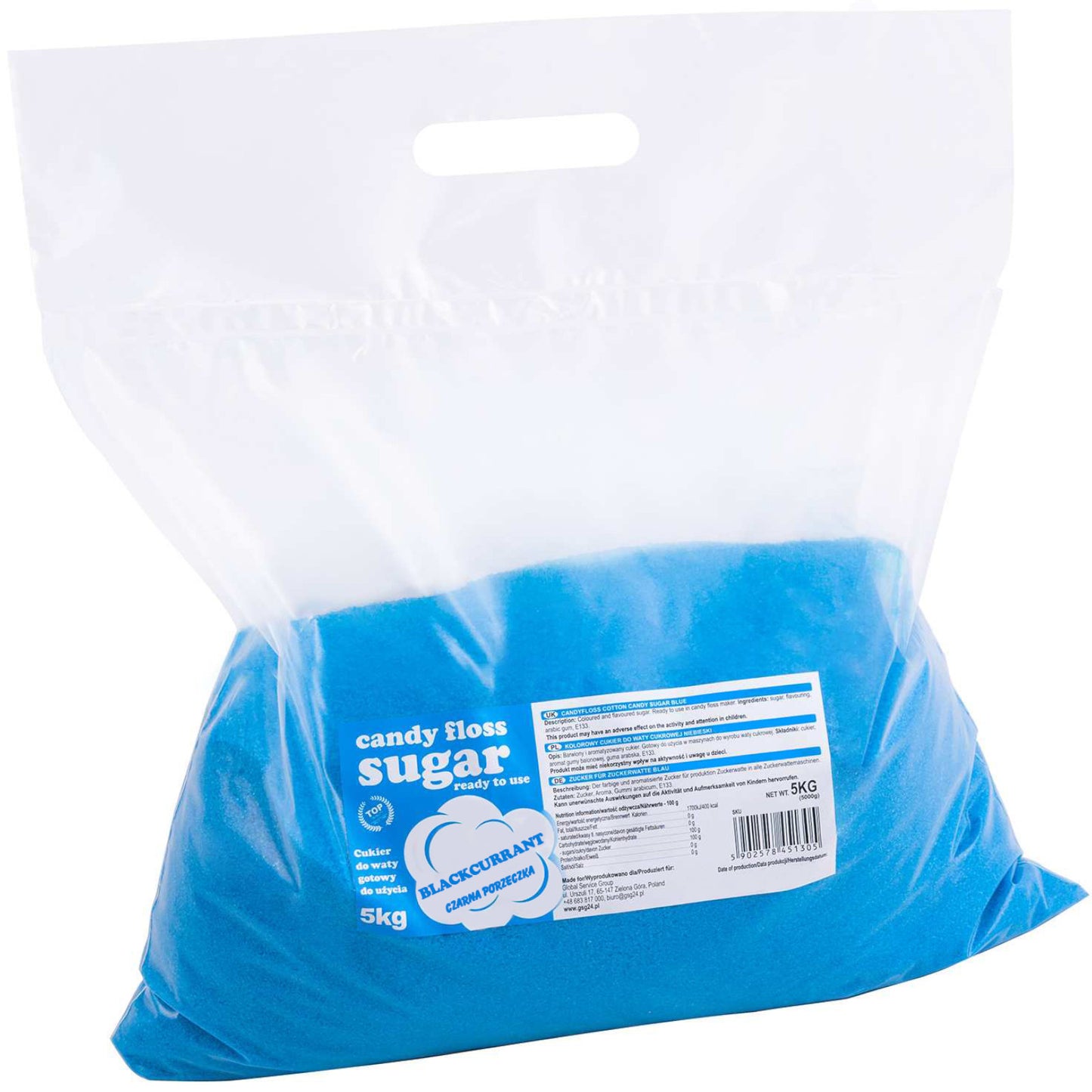 Candy & Chocolate – Colored blue cotton candy sugar with - Carlat
