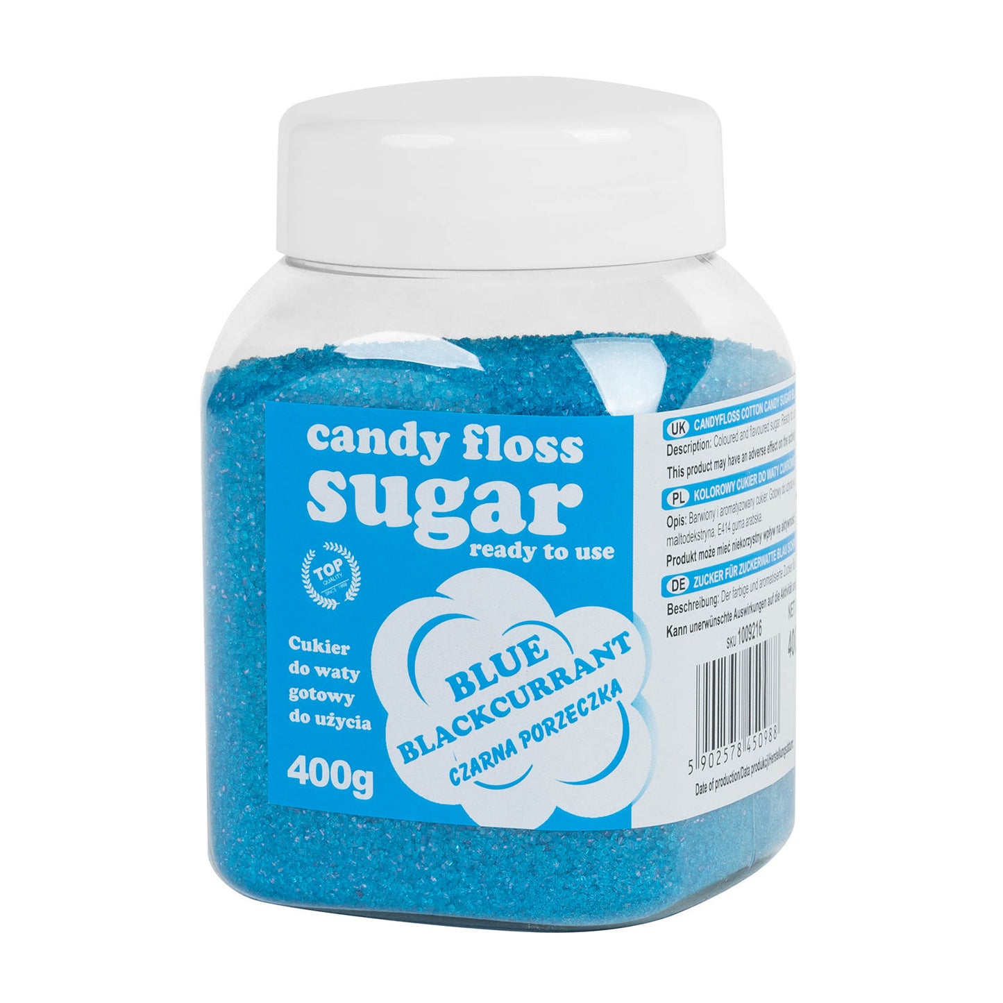 Candy & Chocolate – Colored blue cotton candy sugar with - Carlat