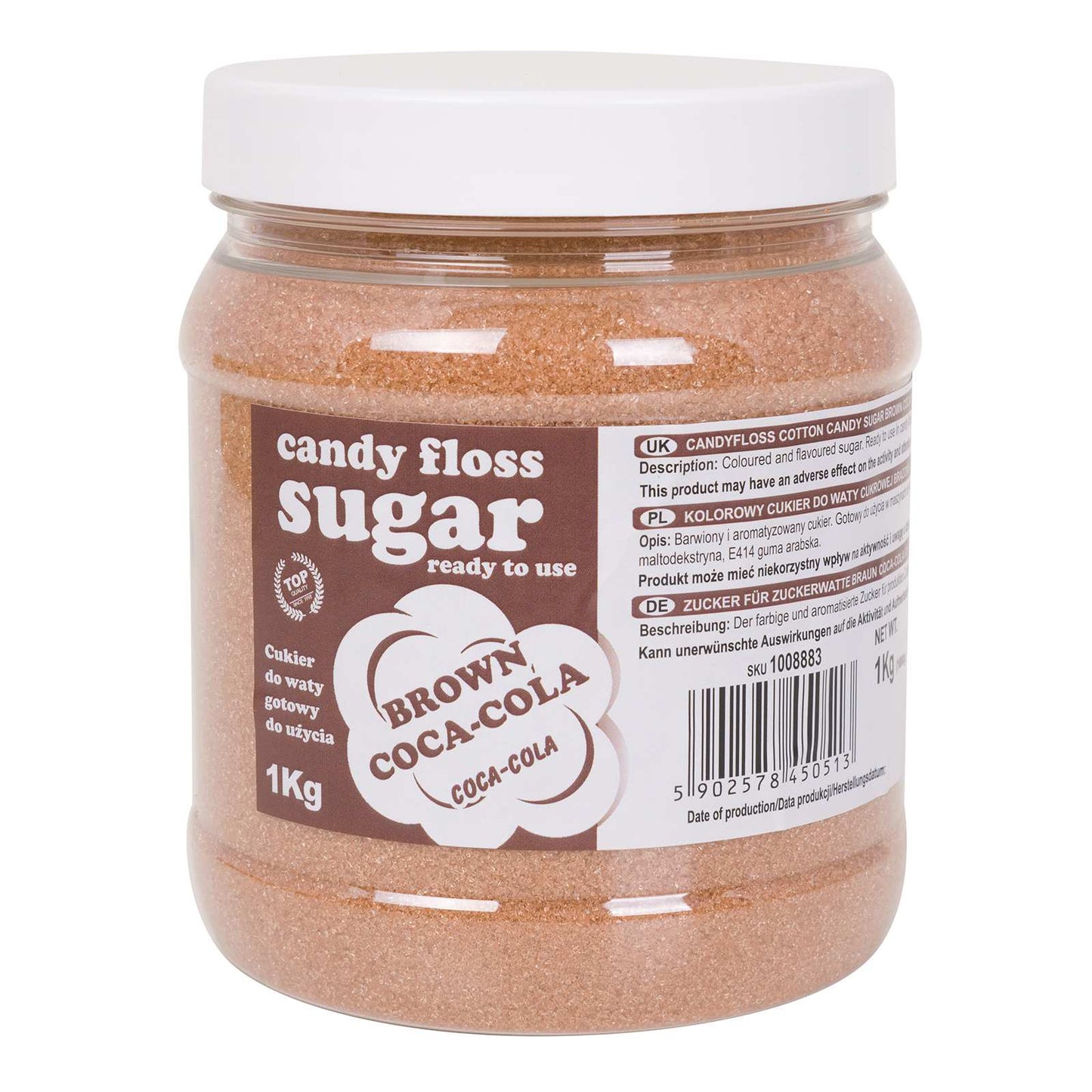 Candy & Chocolate – Colored brown cotton candy sugar with - Carlat