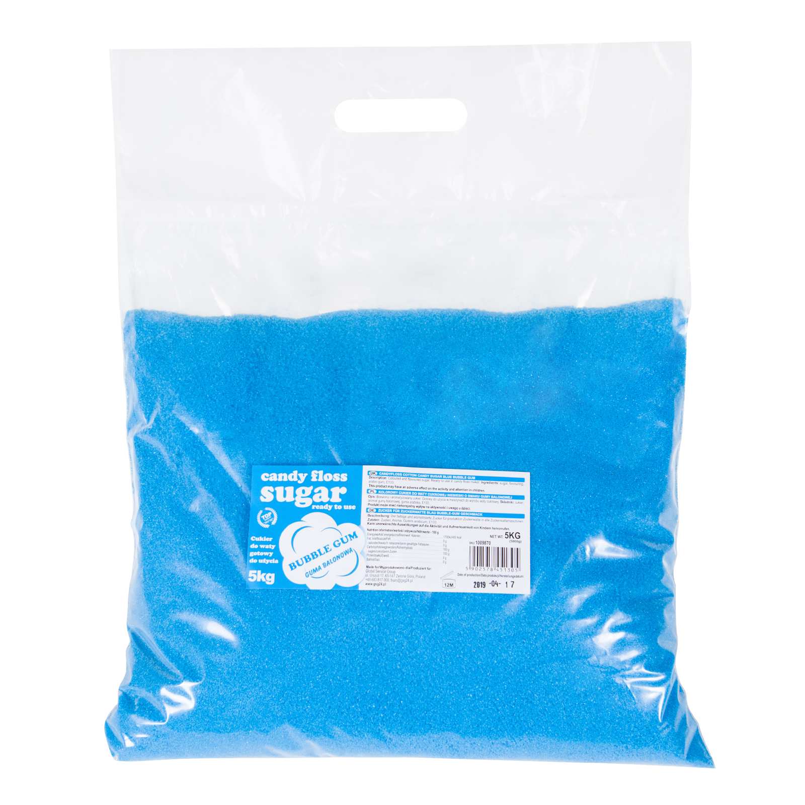 Candy & Chocolate – Colored flavored blue cotton candy sugar - Carlat