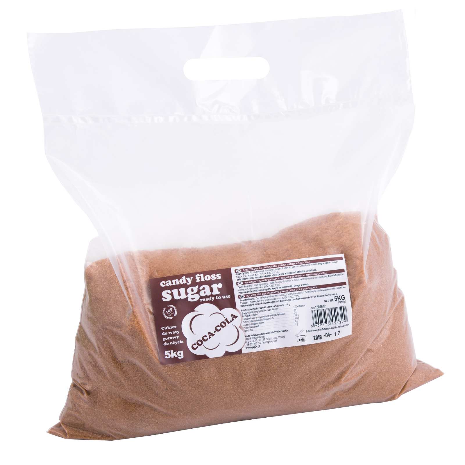 Candy & Chocolate – Colored flavored brown cotton candy sugar - Carlat