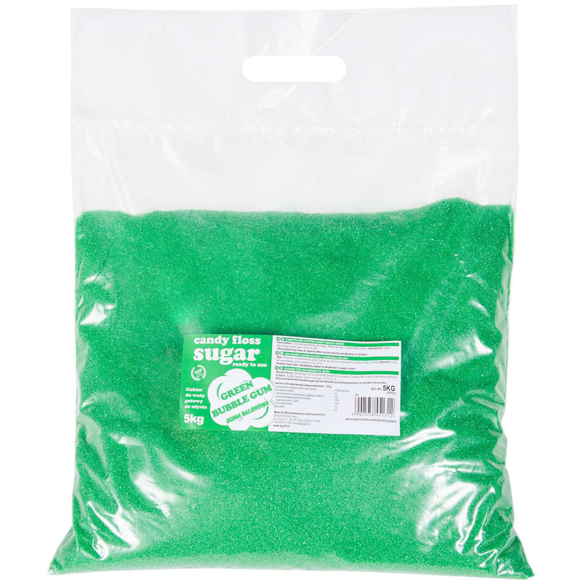 Candy & Chocolate – Colored green cotton candy sugar - Carlat