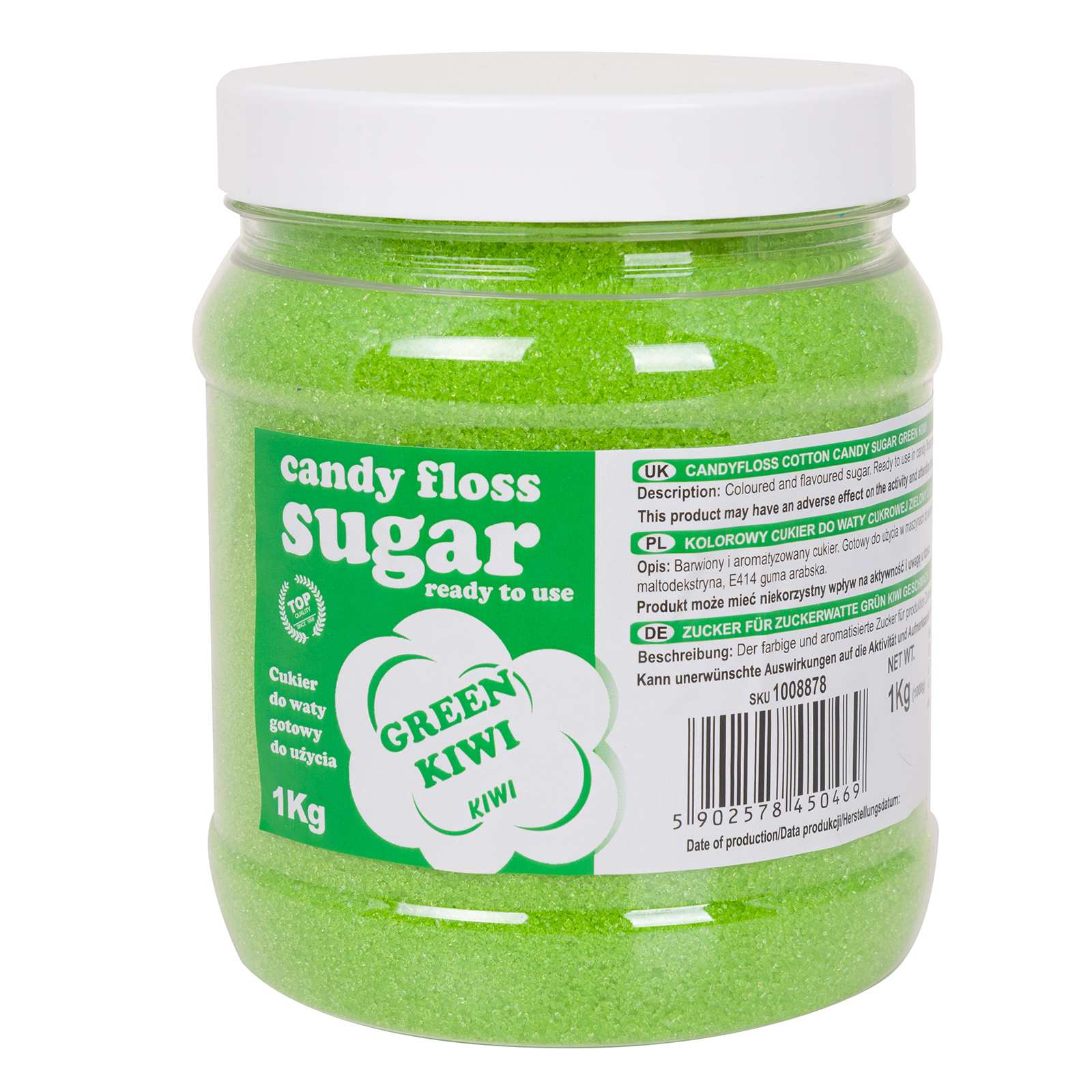 Candy & Chocolate – Colored green cotton candy sugar with - Carlat
