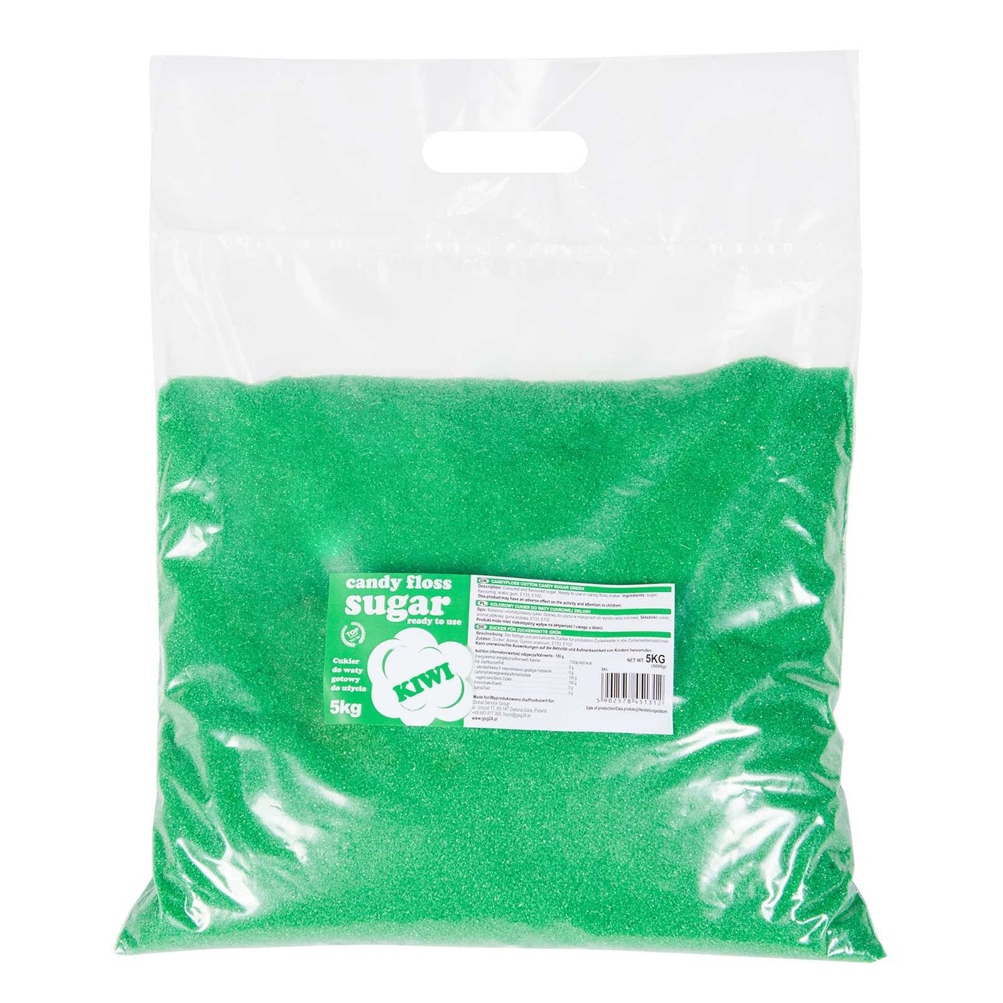 Candy & Chocolate – Colored green cotton candy sugar with - Carlat