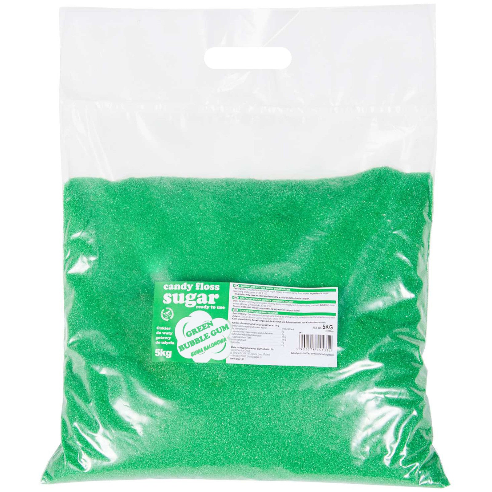 Candy & Chocolate – Colored green cotton candy sugar with - Carlat