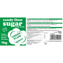 Candy & Chocolate – Colored sugar for cotton candy, green, - Carlat