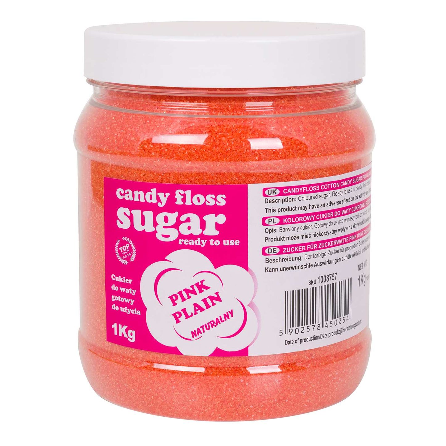 Candy & Chocolate – Colored sugar for cotton candy, pink, - Carlat