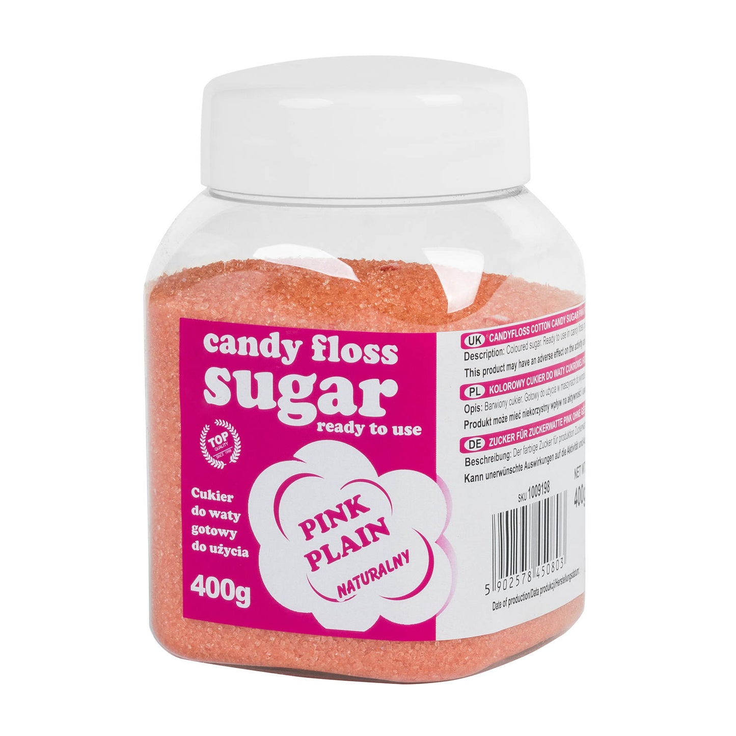 Candy & Chocolate – Colored sugar for cotton candy, pink, - Carlat