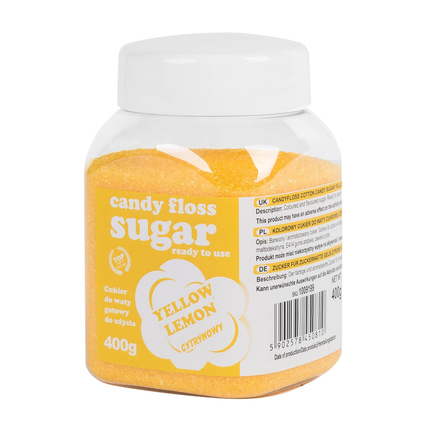 Candy & Chocolate – Colored yellow cotton candy sugar with - Carlat