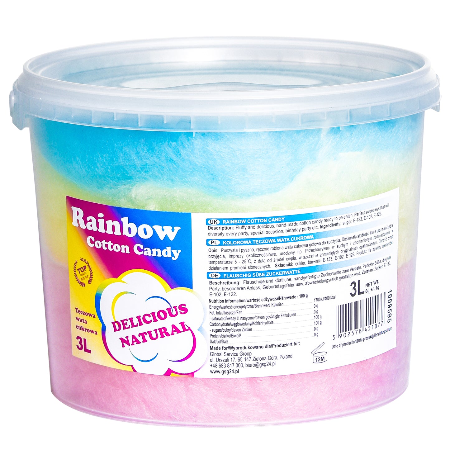 Candy & Chocolate – Colorful rainbow cotton candy Rainbow Cotton - Carlat