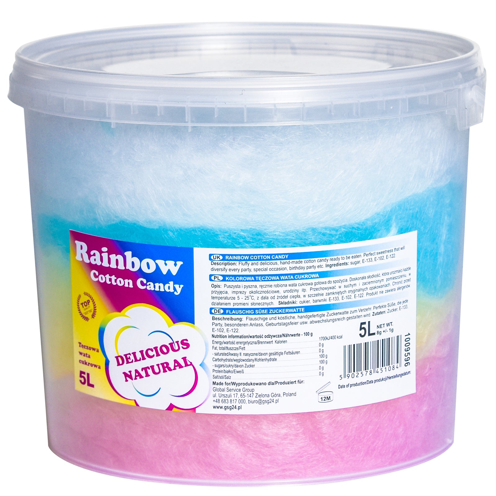 Candy & Chocolate – Colorful rainbow cotton candy Rainbow Cotton - Carlat