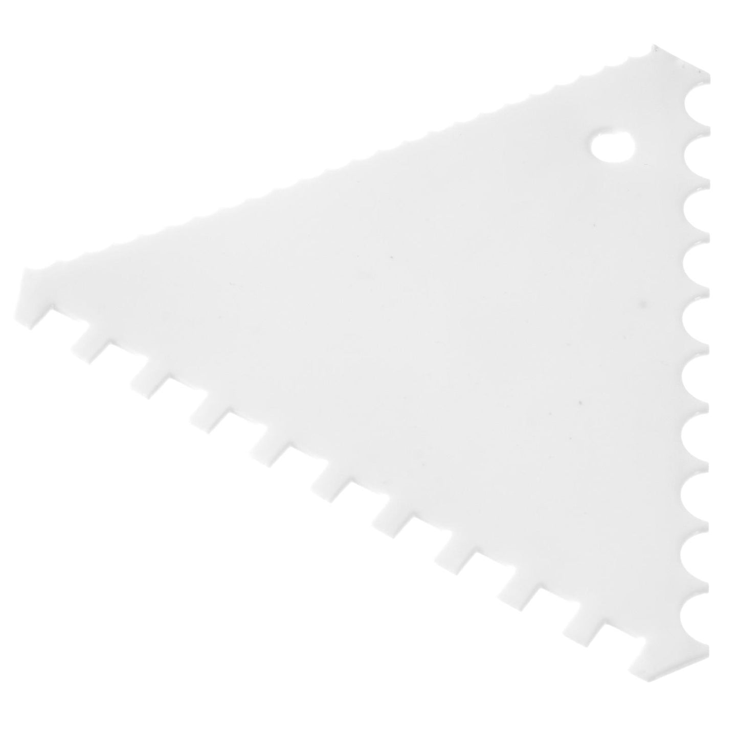 Candy & Chocolate – Confectioners' scraper, triangular, serrated, WIDE-Spaced COMB - Carlat