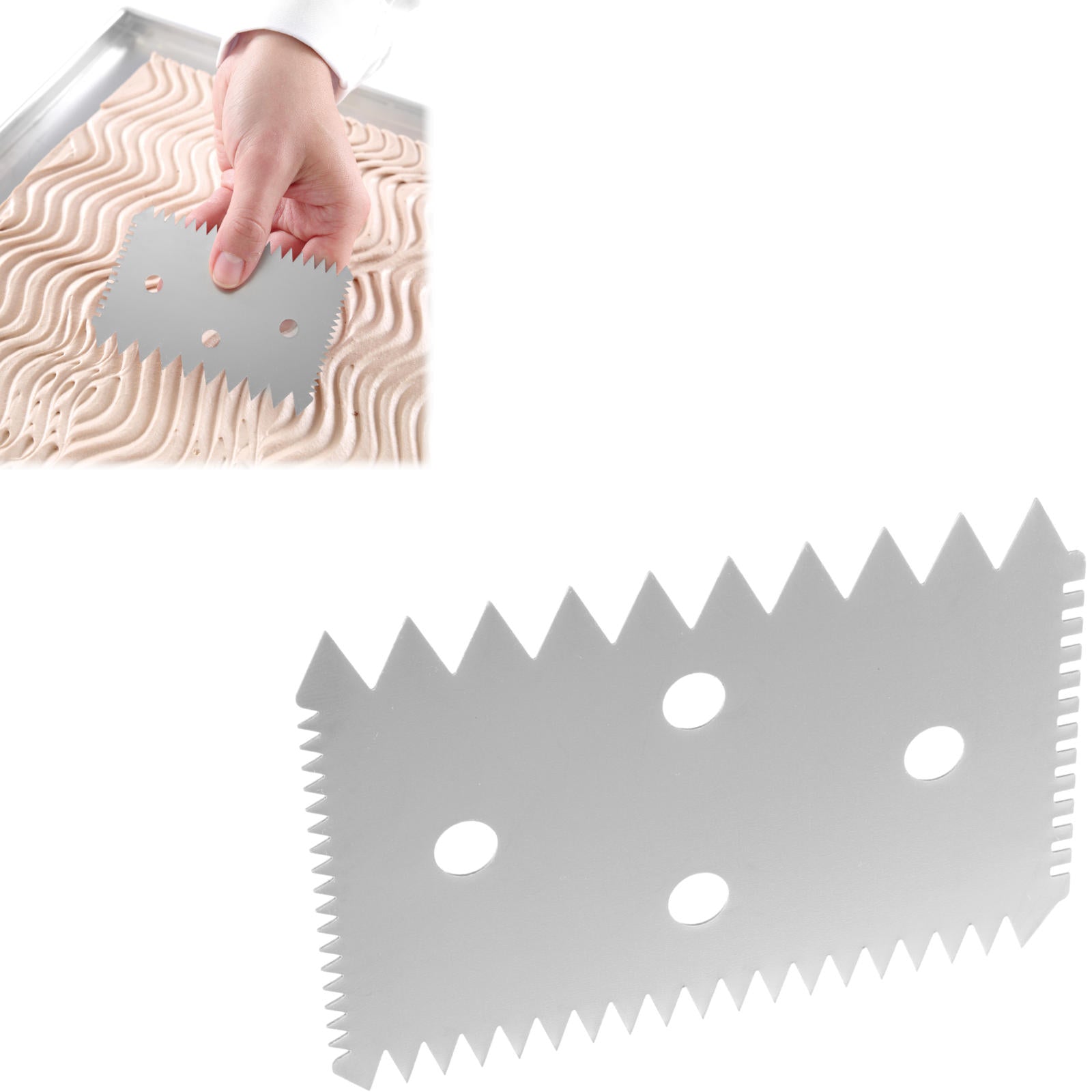 Candy & Chocolate – Rectangular confectionery scraper, SERVED, stainless steel, - Carlat