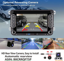 Car Radio for VW Golf 5/6, Polo 5/6R, T5, Passat, Jetta - 7" Touch Screen, Wireless CarPlay & Android Car, Bluetooth/AM/FM/Steering Wheel Control (SWC)/USB/DSP-EQ, Plug and Play - Carlat