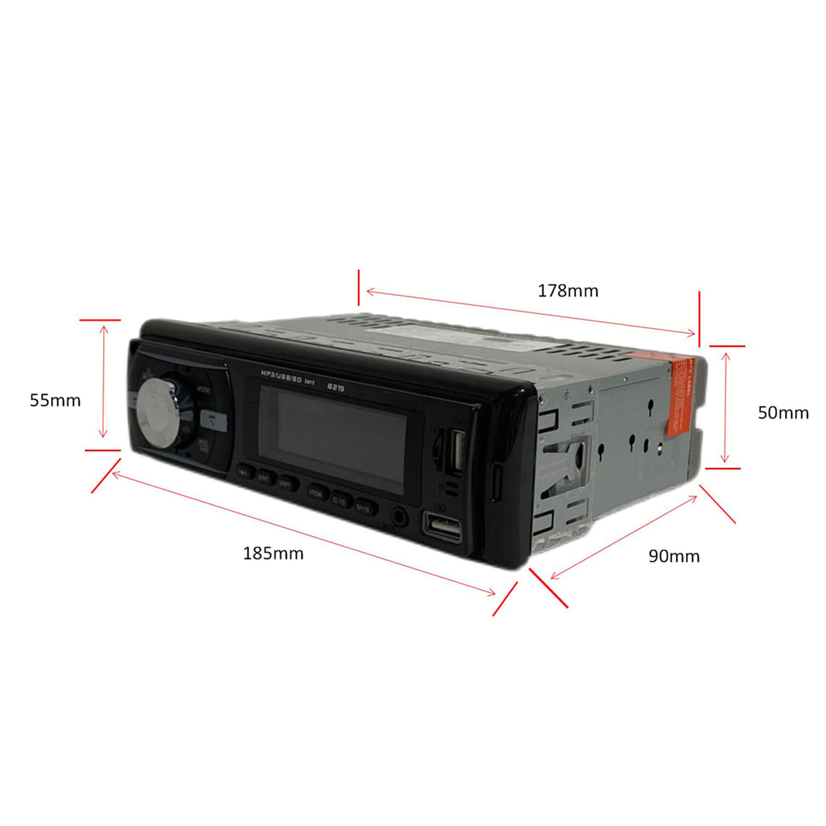 Car Radio with Bluetooth, USB, MP3, and Aux In—Various Colors - Carlat