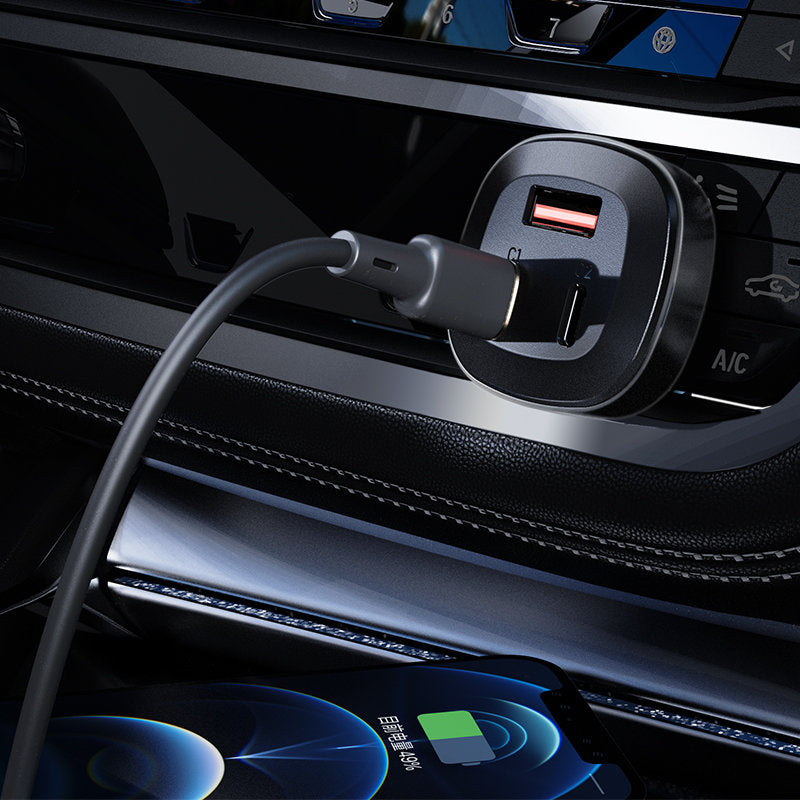Car charger 66W 2x USB-C USB Power Delivery QC 4.0 black - Carlat