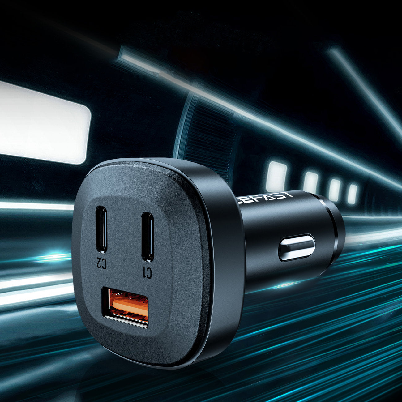 Car charger 66W 2x USB-C USB Power Delivery QC 4.0 black - Carlat