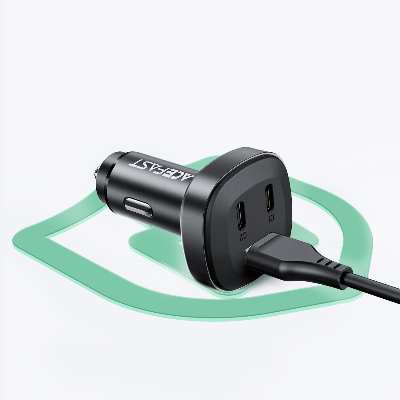 Car charger 66W 2x USB-C USB Power Delivery QC 4.0 black - Carlat