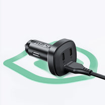 Car charger 66W 2x USB-C USB Power Delivery QC 4.0 black - Carlat