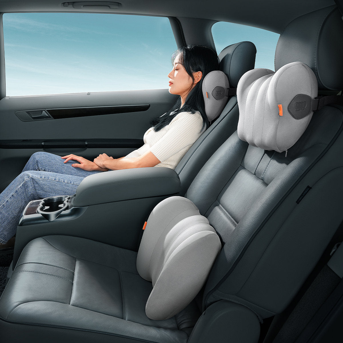 Car cushion for the headrest under the neck ComfortRide - gray - Carlat