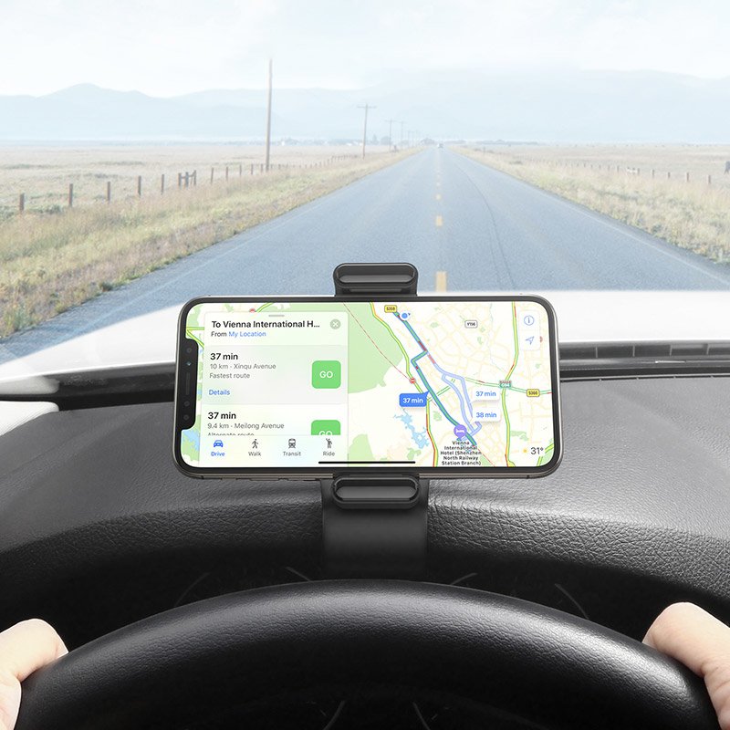 Car handle for phone buckle on dashboard black - Carlat