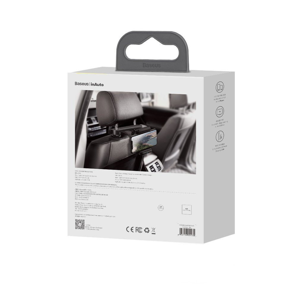 Car handle for phone with headrest with Qi 15 W wireless charger - Carlat
