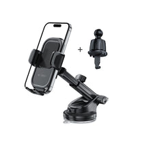 Car holder for a smartphone on the dashboard, window, air vent V8 - black - Carlat