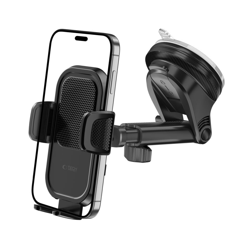 Car holder for a smartphone on the dashboard, window, air vent V8 - black - Carlat