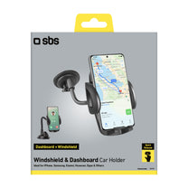 Car holder for smartphone up to 6.8'' on the windshield - black - Carlat