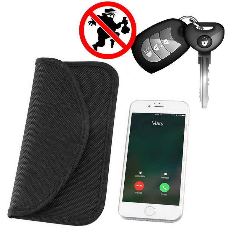 Car keys anti-theft case Faraday's cage 20x11cm black - Carlat